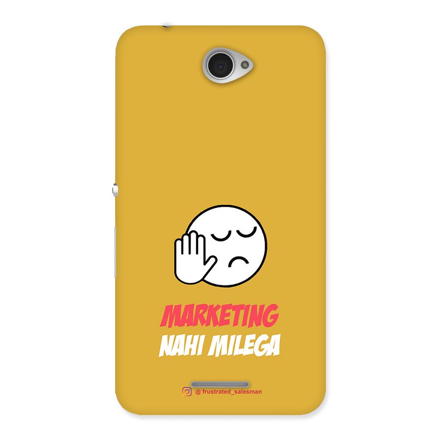 Marketing Nahi Milega Mustard Yellow Back Case for Sony Xperia E4