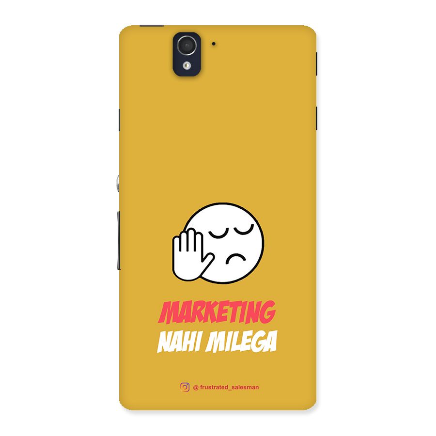 Marketing Nahi Milega Mustard Yellow Back Case for Sony Xperia Z