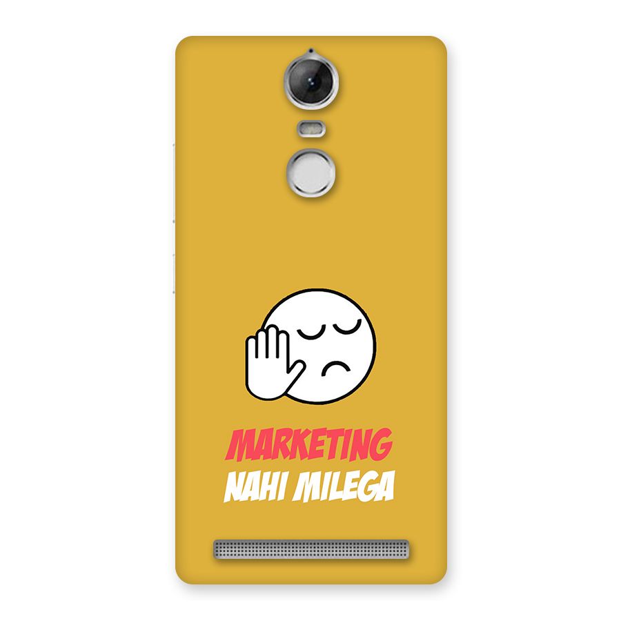 Marketing Nahi Milega Mustard Yellow Back Case for Vibe K5 Note