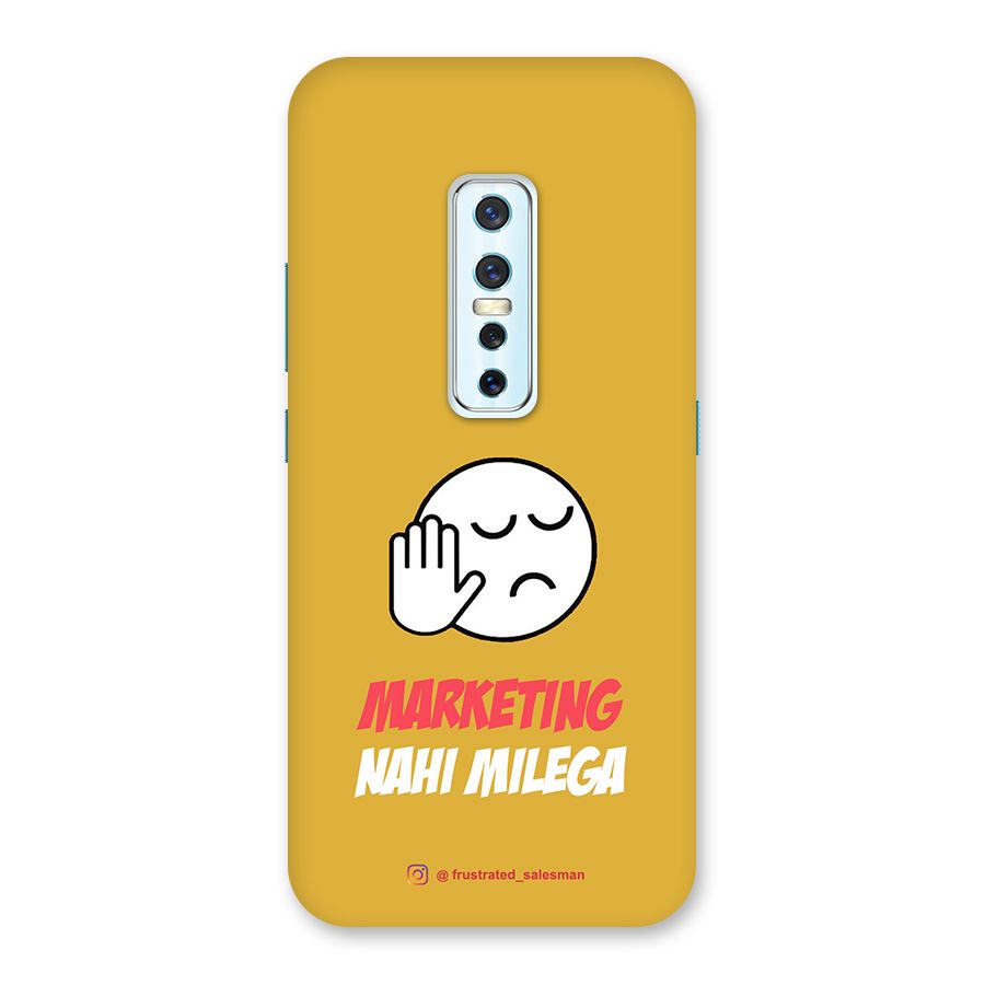Marketing Nahi Milega Mustard Yellow Back Case for Vivo V17 Pro