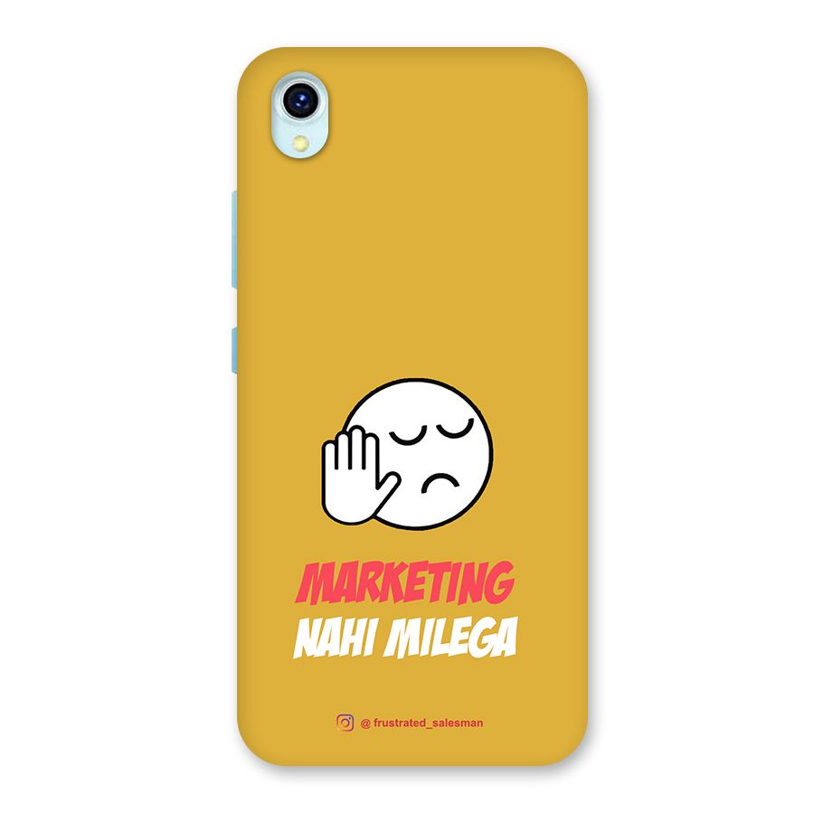 Marketing Nahi Milega Mustard Yellow Back Case for Vivo Y1s