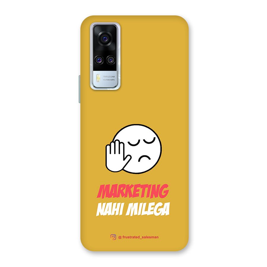 Marketing Nahi Milega Mustard Yellow Back Case for Vivo Y31