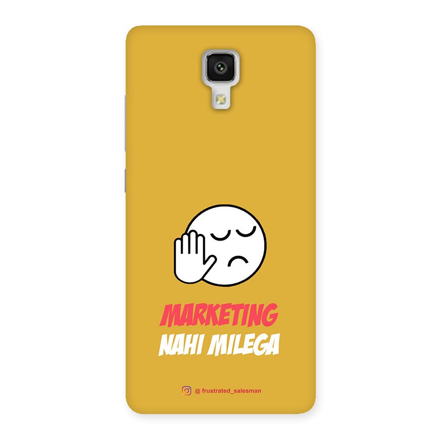 Marketing Nahi Milega Mustard Yellow Back Case for Xiaomi Mi 4