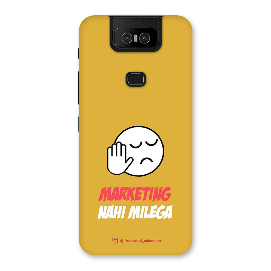 Marketing Nahi Milega Mustard Yellow Back Case for Zenfone 6z