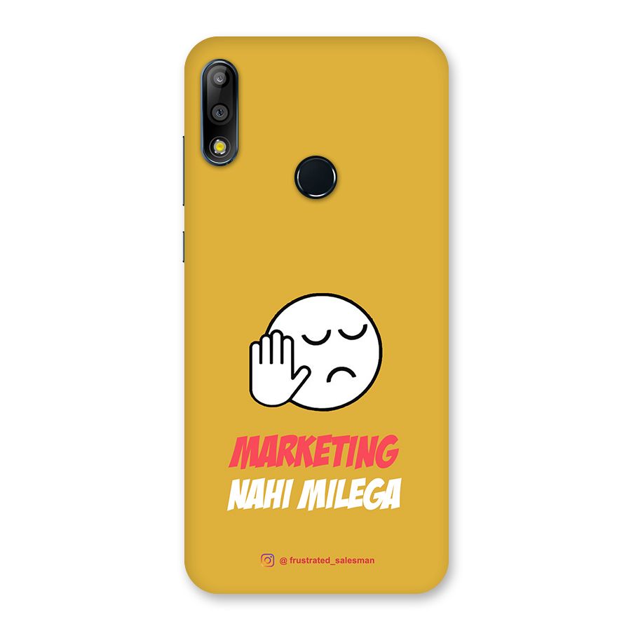 Marketing Nahi Milega Mustard Yellow Back Case for Zenfone Max Pro M2
