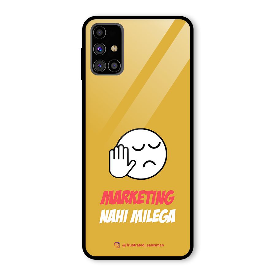 Marketing Nahi Milega Mustard Yellow Glass Back Case for Galaxy M31s