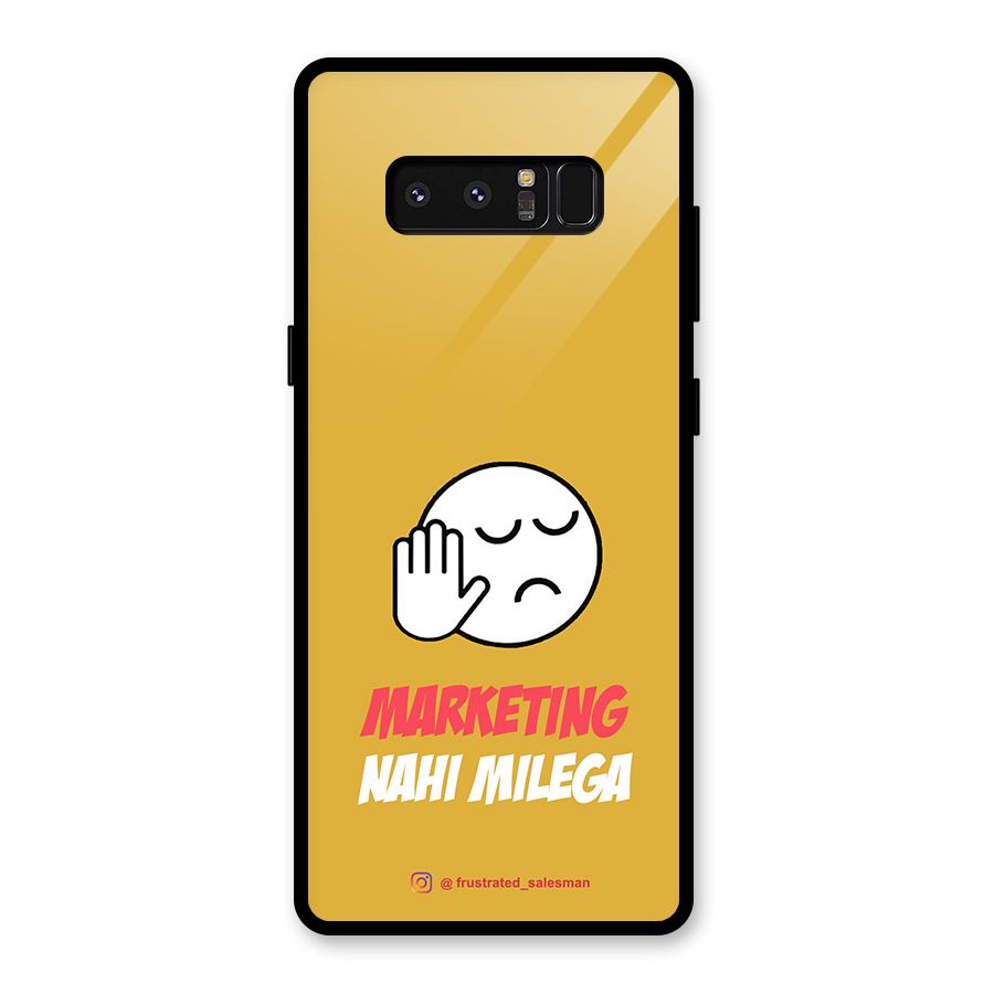 Marketing Nahi Milega Mustard Yellow Glass Back Case for Galaxy Note 8