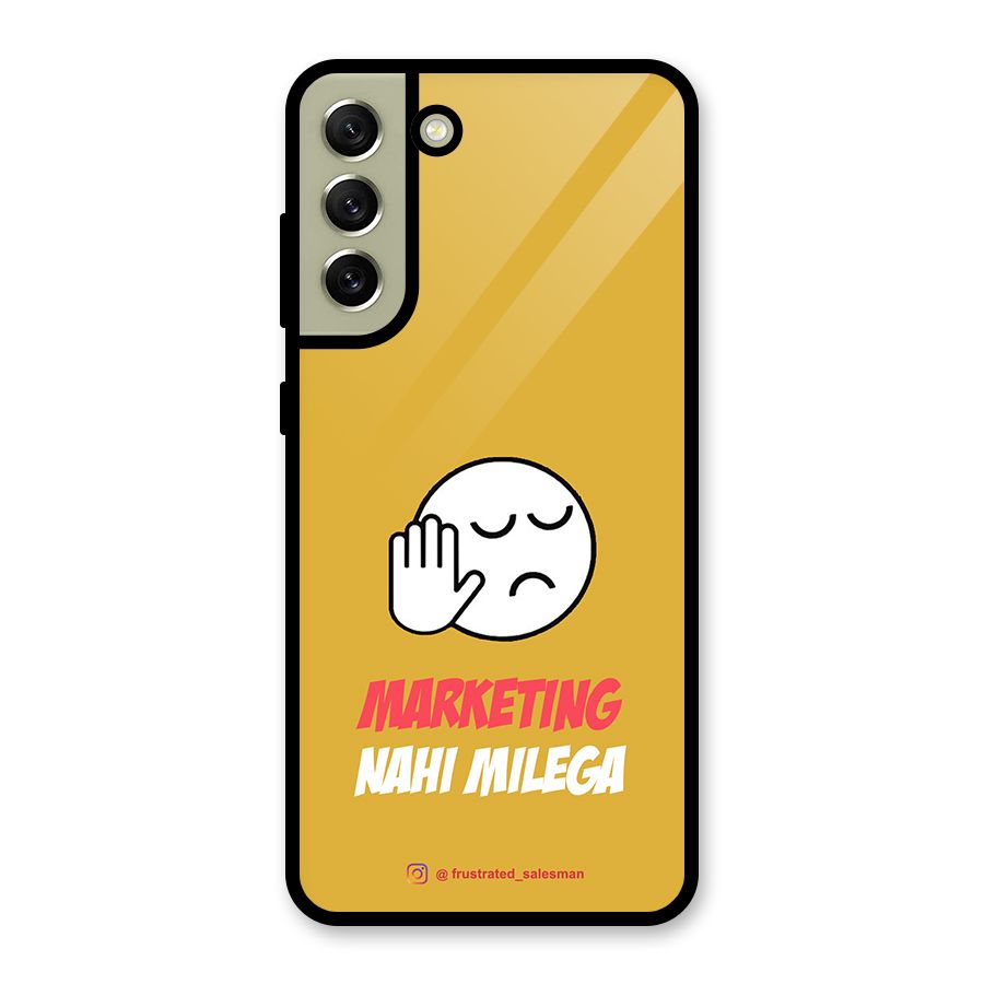 Marketing Nahi Milega Mustard Yellow Glass Back Case for Galaxy S21 FE 5G