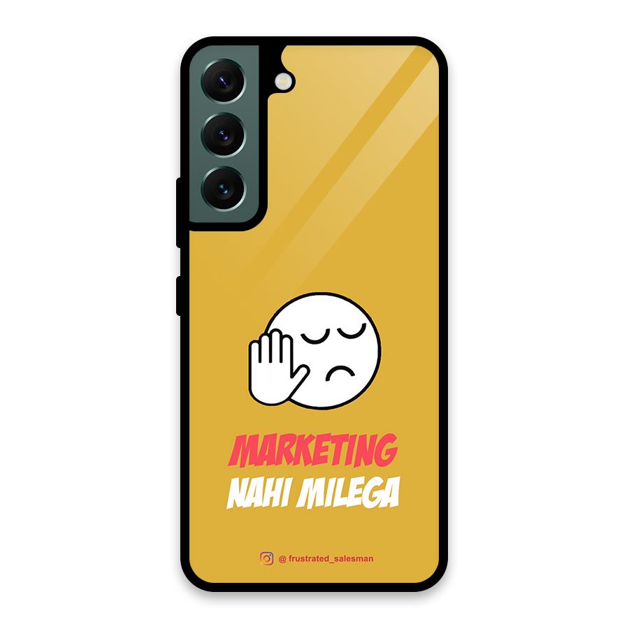Marketing Nahi Milega Mustard Yellow Glass Back Case for Galaxy S22 5G
