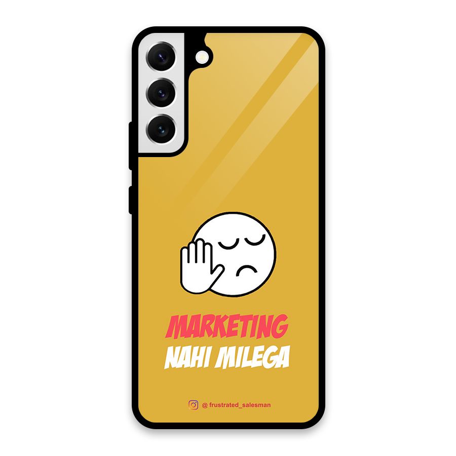 Marketing Nahi Milega Mustard Yellow Glass Back Case for Galaxy S22 Plus 5G