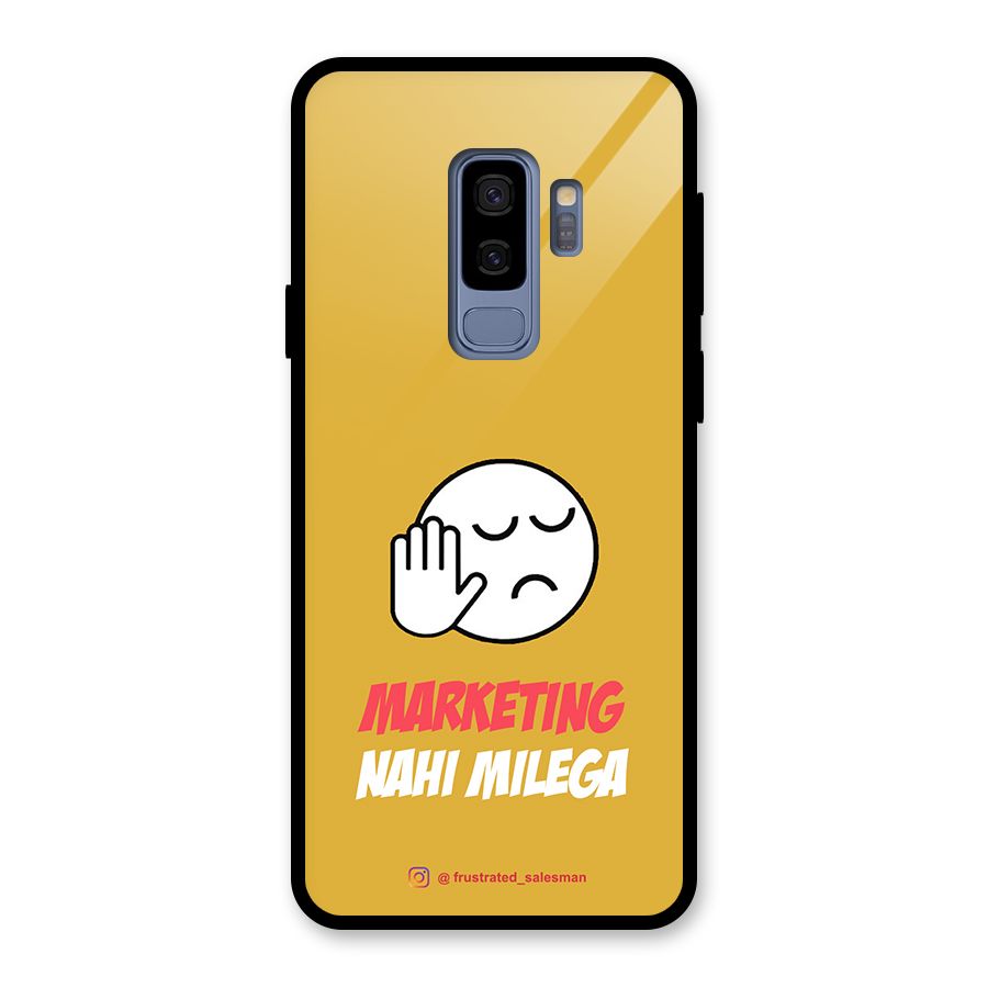 Marketing Nahi Milega Mustard Yellow Glass Back Case for Galaxy S9 Plus