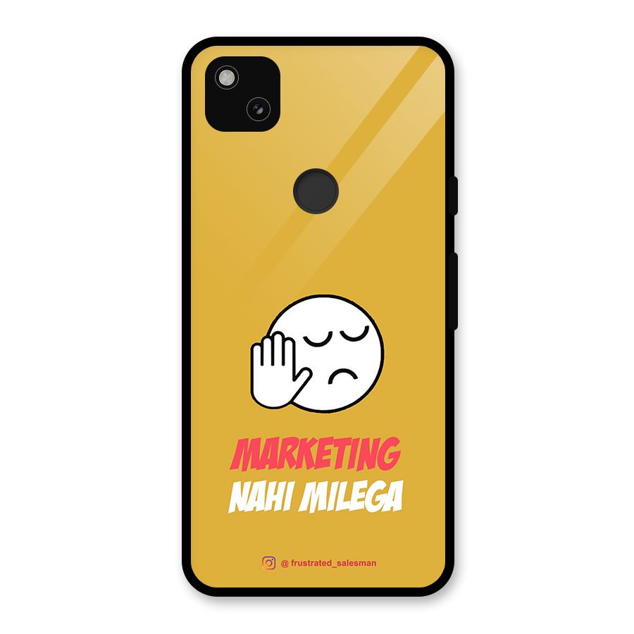 Marketing Nahi Milega Mustard Yellow Glass Back Case for Google Pixel 4a