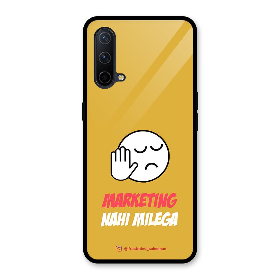 Marketing Nahi Milega Mustard Yellow Glass Back Case for OnePlus Nord CE 5G