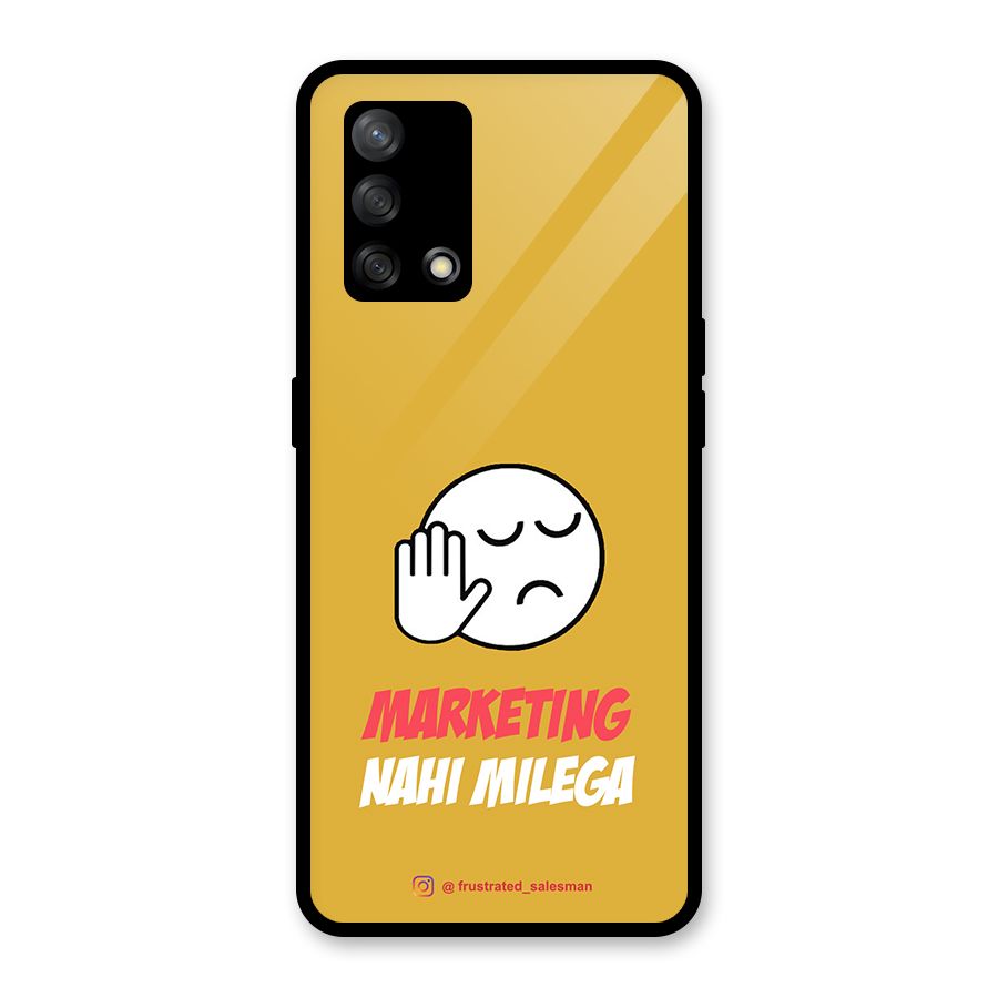 Marketing Nahi Milega Mustard Yellow Glass Back Case for Oppo F19