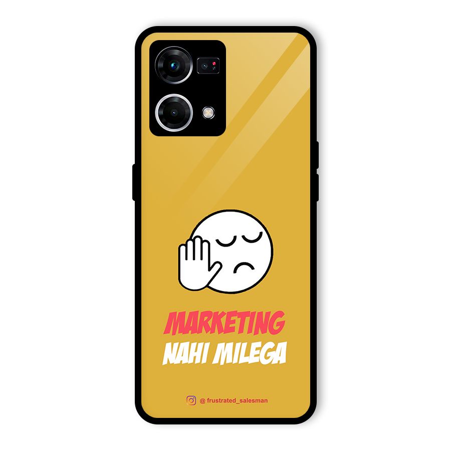 Marketing Nahi Milega Mustard Yellow Glass Back Case for Oppo F21 Pro 4G