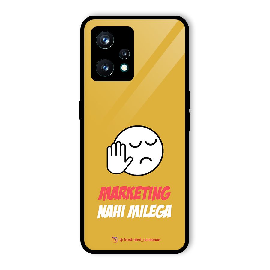 Marketing Nahi Milega Mustard Yellow Glass Back Case for Realme 9 Pro Plus 5G