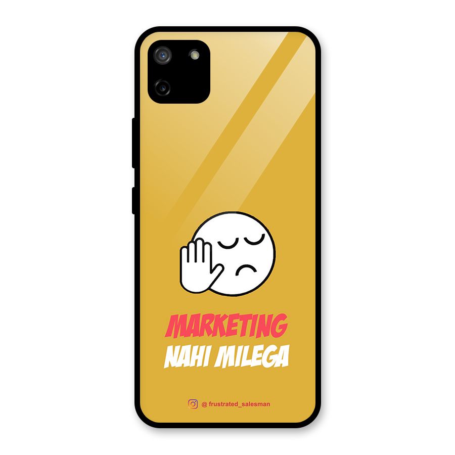 Marketing Nahi Milega Mustard Yellow Glass Back Case for Realme C11