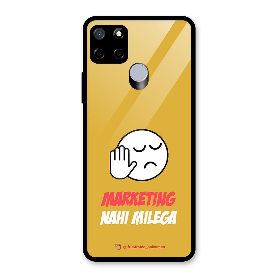 Marketing Nahi Milega Mustard Yellow Glass Back Case for Realme Narzo 20