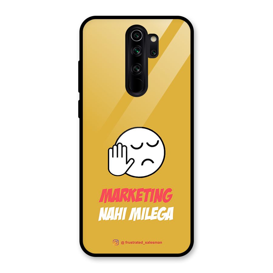 Marketing Nahi Milega Mustard Yellow Glass Back Case for Redmi Note 8 Pro