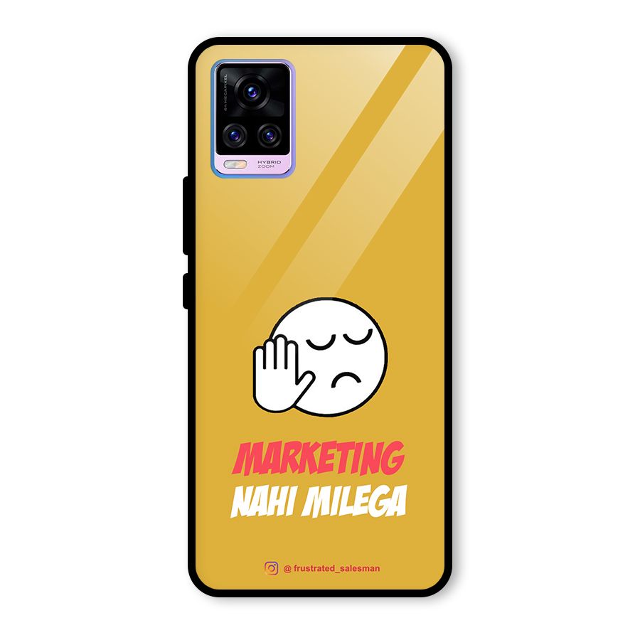 Marketing Nahi Milega Mustard Yellow Glass Back Case for Vivo V20 Pro