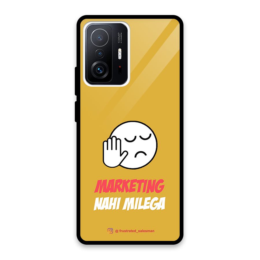 Marketing Nahi Milega Mustard Yellow Glass Back Case for Xiaomi 11T Pro