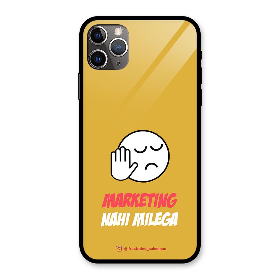 Marketing Nahi Milega Mustard Yellow Glass Back Case for iPhone 11 Pro Max
