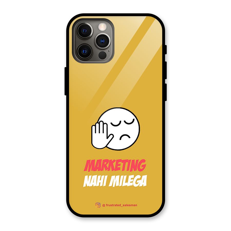 Marketing Nahi Milega Mustard Yellow Glass Back Case for iPhone 12 Pro