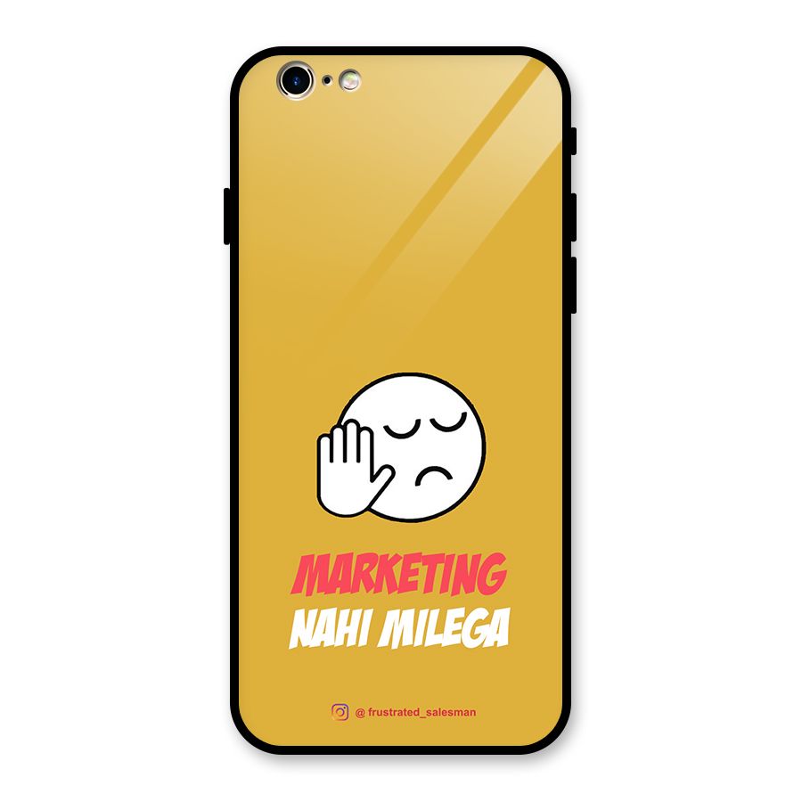 Marketing Nahi Milega Mustard Yellow Glass Back Case for iPhone 6 6S
