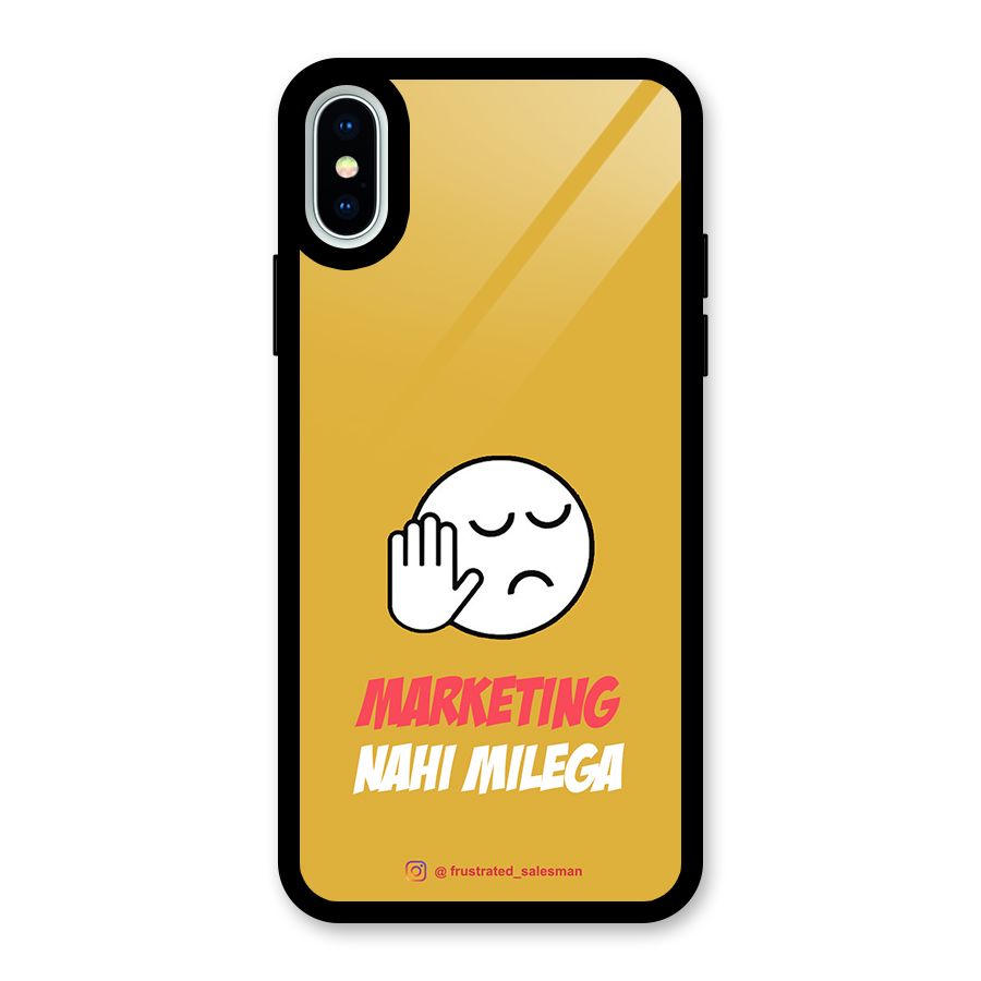 Marketing Nahi Milega Mustard Yellow Glass Back Case for iPhone XS