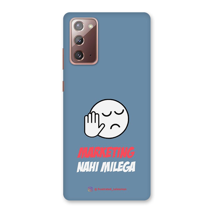 Marketing Nahi Milega SteelBlue Back Case for Galaxy Note 20