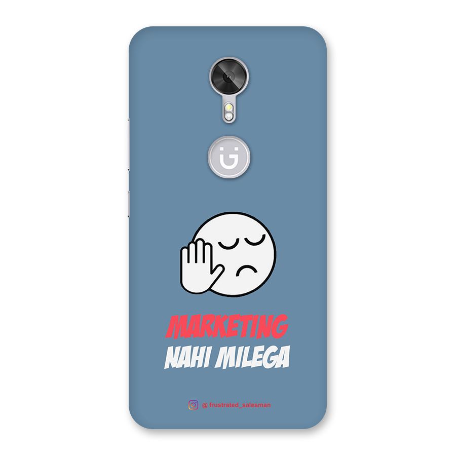 Marketing Nahi Milega SteelBlue Back Case for Gionee A1