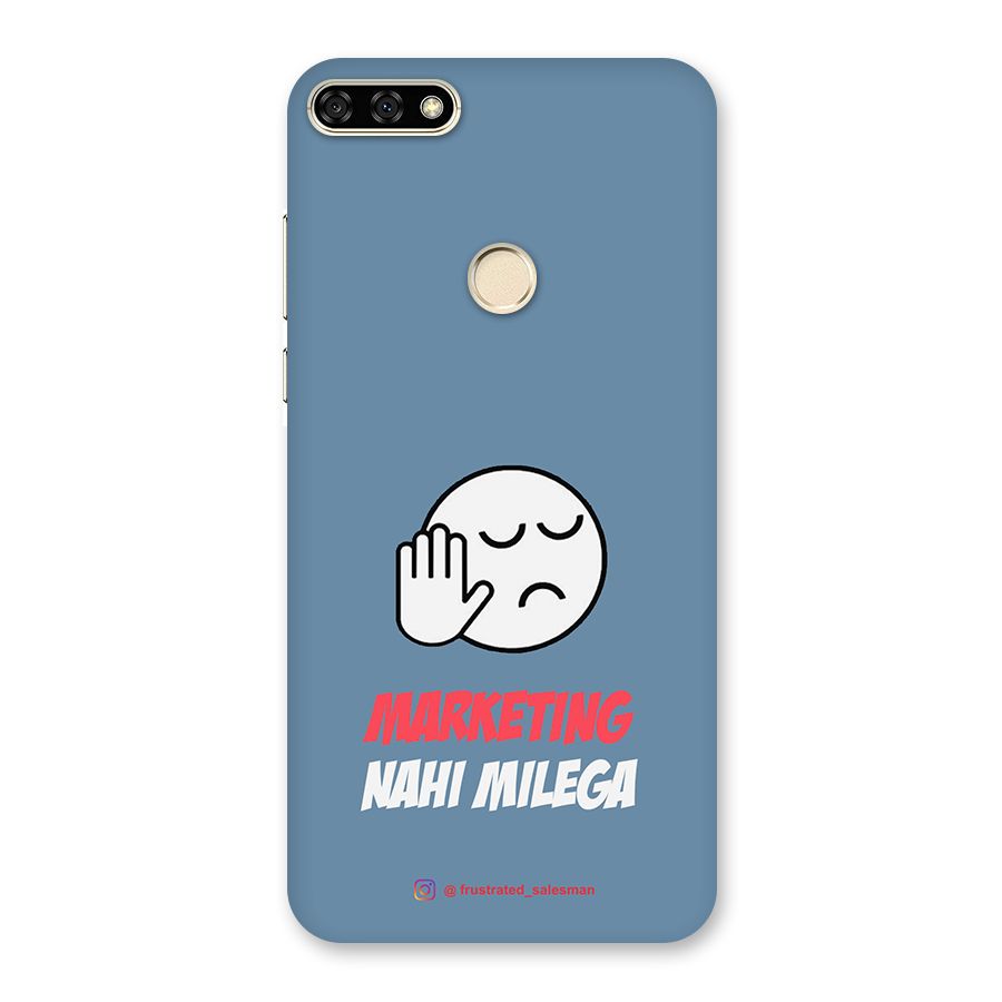 Marketing Nahi Milega SteelBlue Back Case for Honor 7A