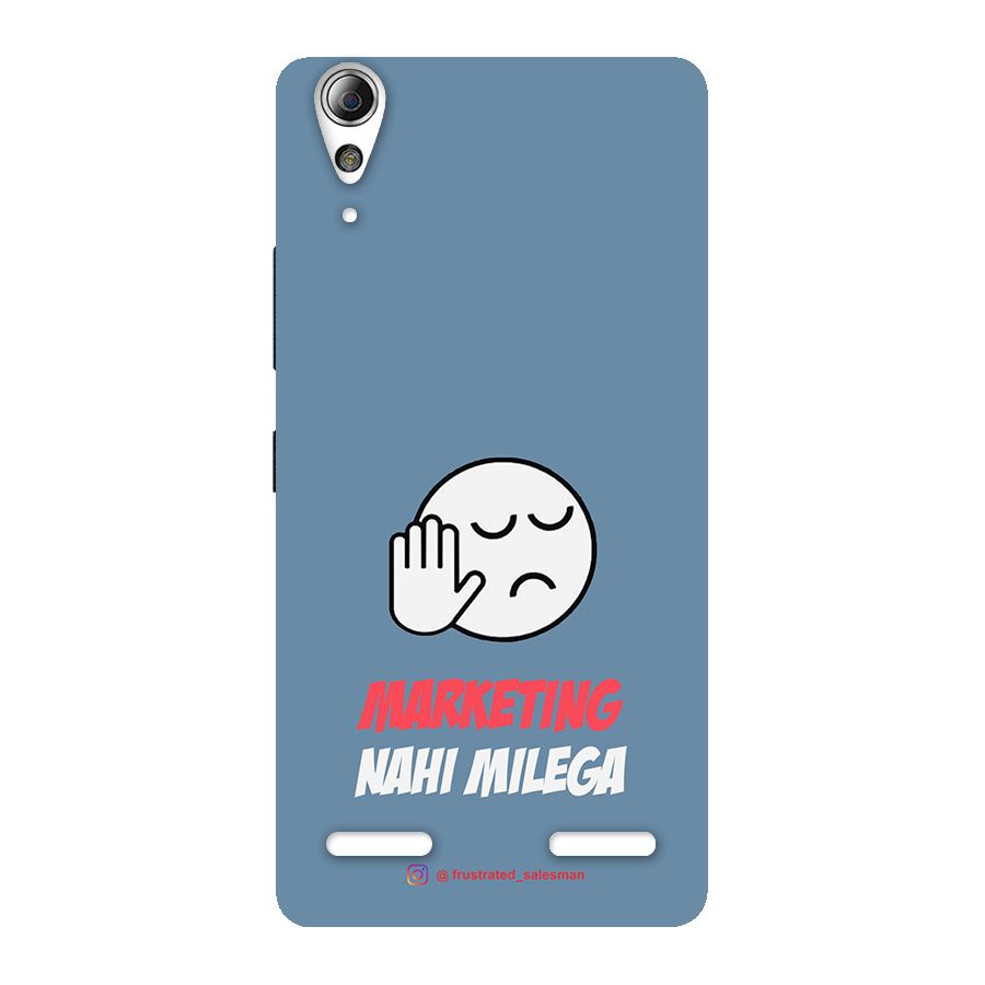Marketing Nahi Milega SteelBlue Back Case for Lenovo A6000 Plus