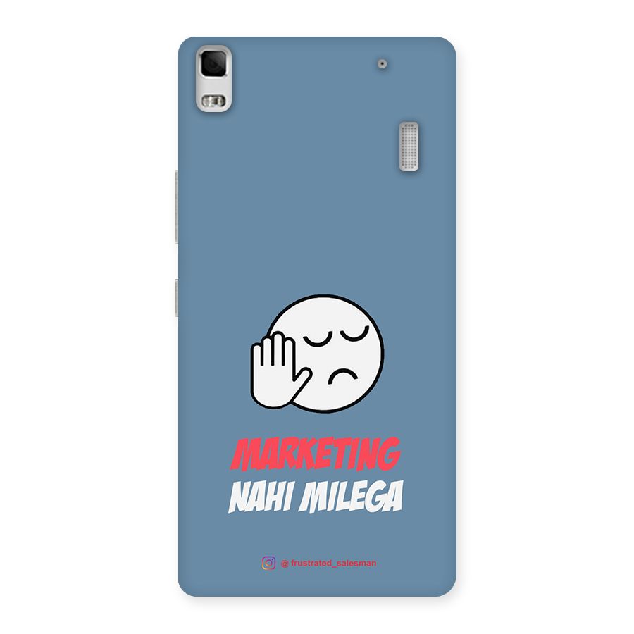 Marketing Nahi Milega SteelBlue Back Case for Lenovo A7000