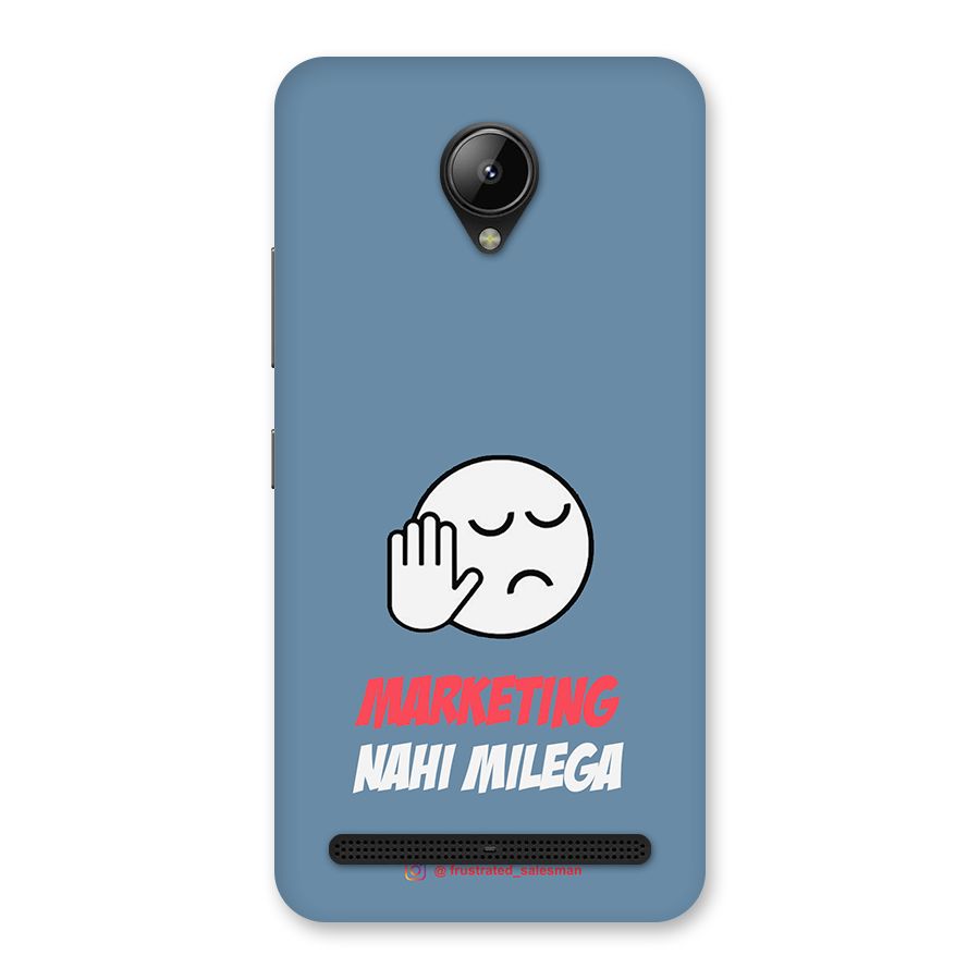 Marketing Nahi Milega SteelBlue Back Case for Lenovo C2