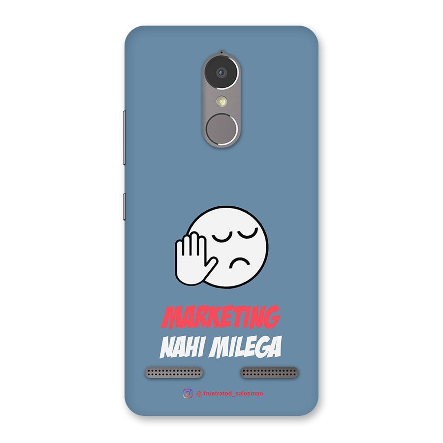 Marketing Nahi Milega SteelBlue Back Case for Lenovo K6