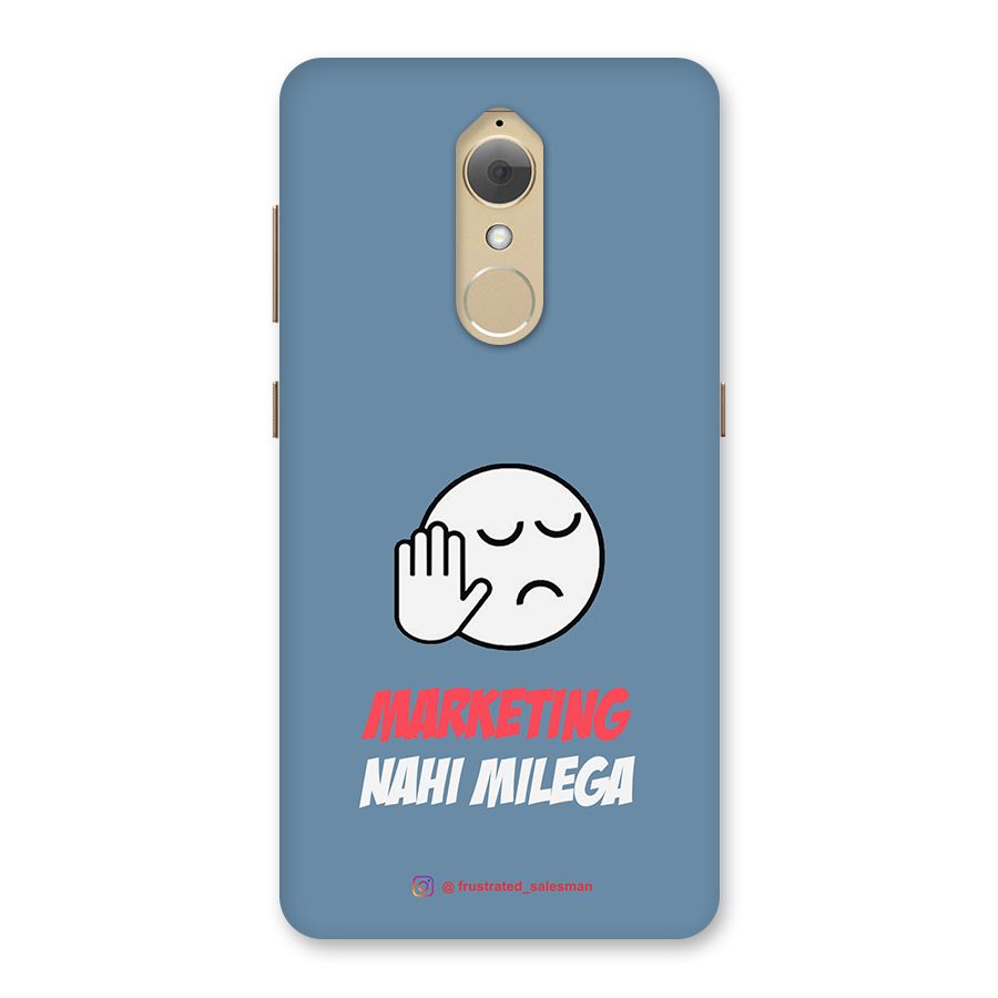 Marketing Nahi Milega SteelBlue Back Case for Lenovo K8