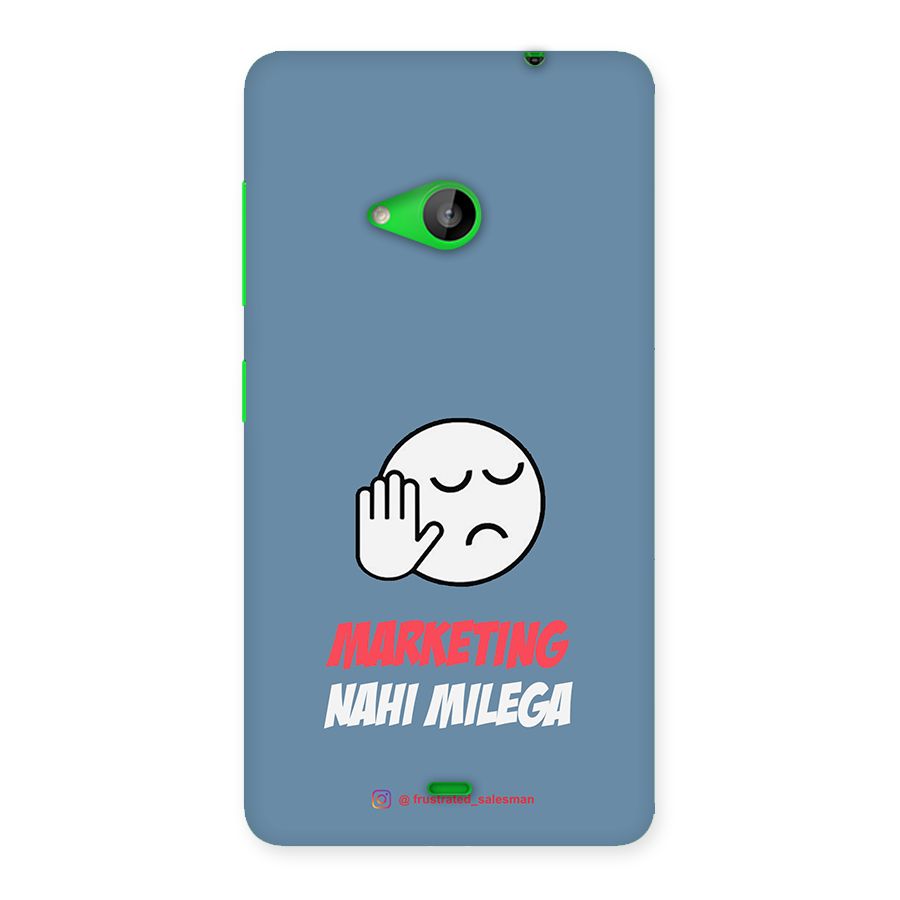 Marketing Nahi Milega SteelBlue Back Case for Lumia 535