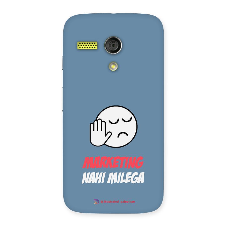 Marketing Nahi Milega SteelBlue Back Case for Moto G