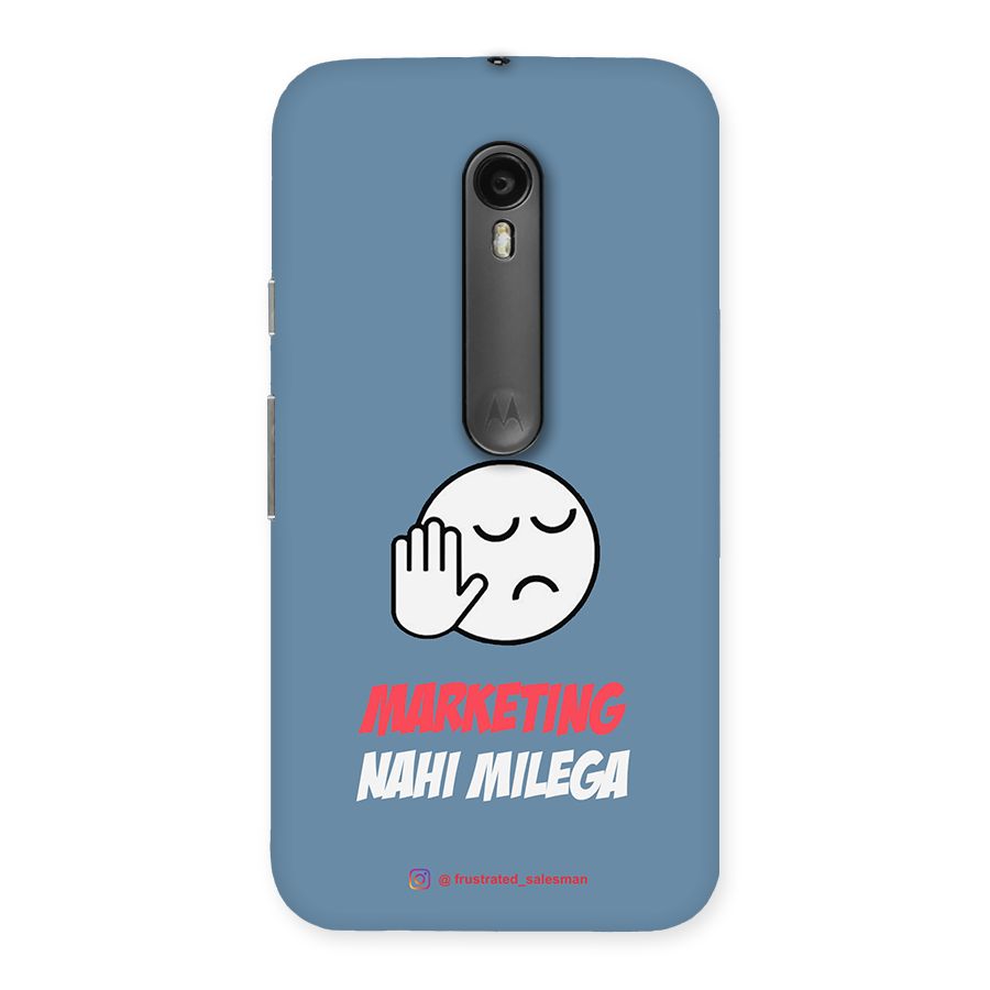 Marketing Nahi Milega SteelBlue Back Case for Moto G3