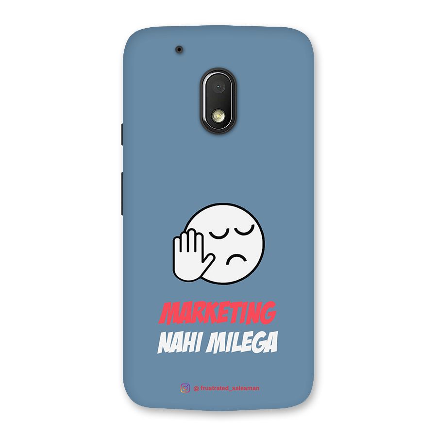 Marketing Nahi Milega SteelBlue Back Case for Moto G4 Play