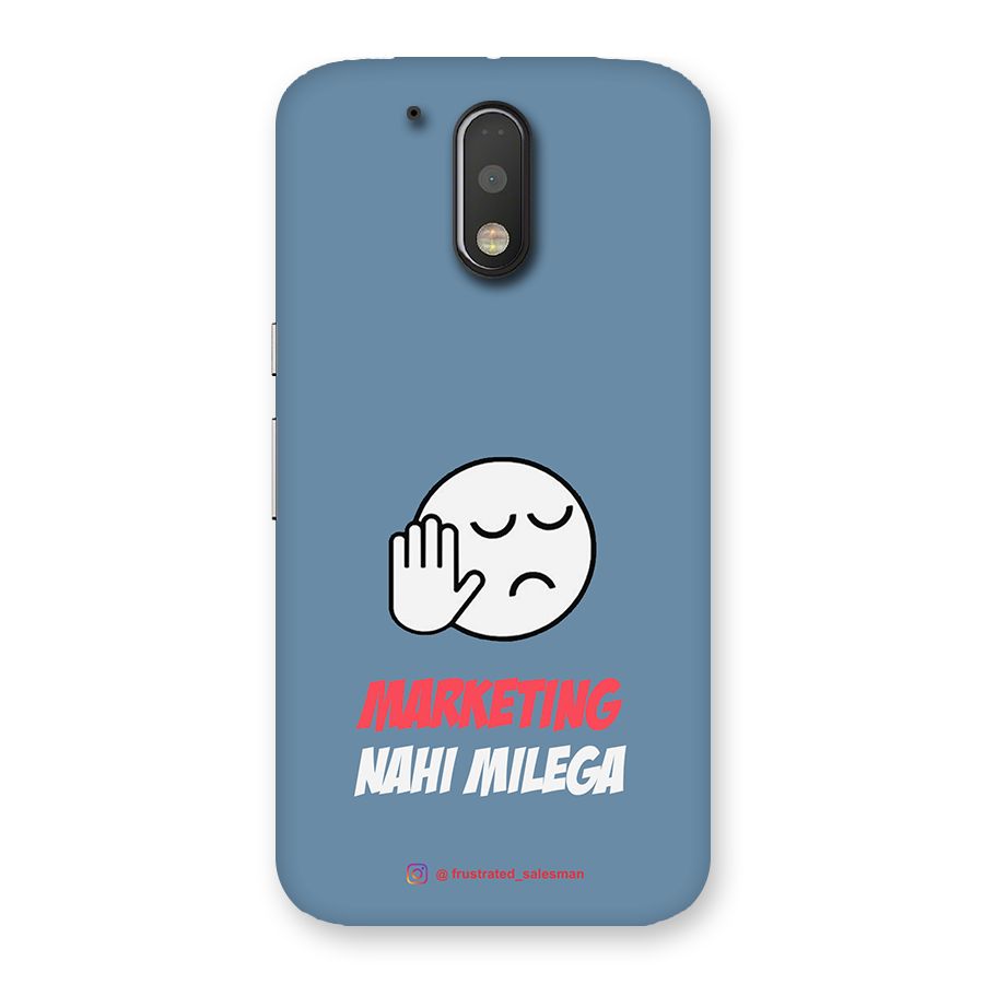 Marketing Nahi Milega SteelBlue Back Case for Motorola Moto G4