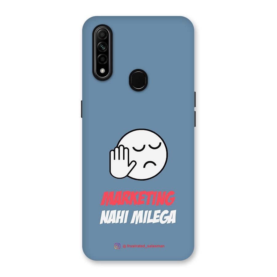 Marketing Nahi Milega SteelBlue Back Case for Oppo A31