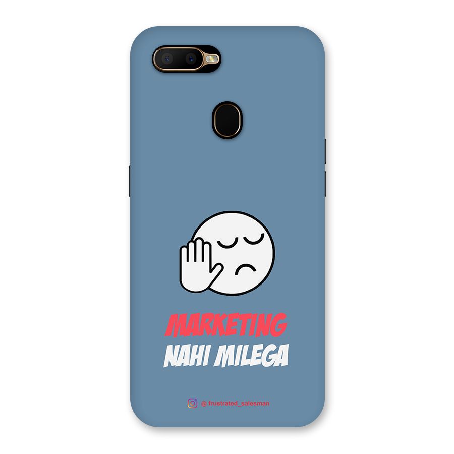 Marketing Nahi Milega SteelBlue Back Case for Oppo A5s