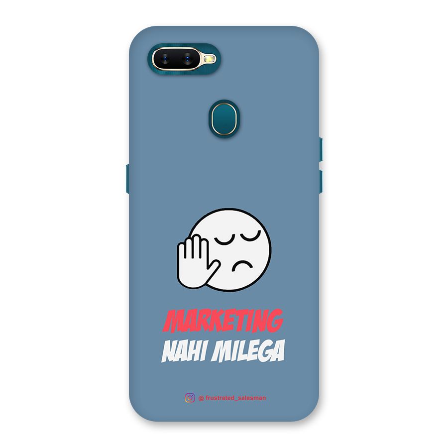 Marketing Nahi Milega SteelBlue Back Case for Oppo A7
