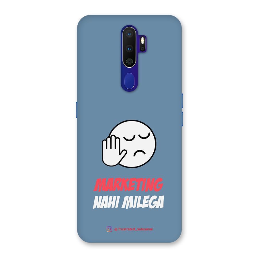 Marketing Nahi Milega SteelBlue Back Case for Oppo A9 (2020)