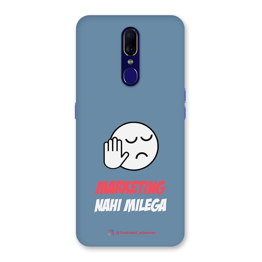 Marketing Nahi Milega SteelBlue Back Case for Oppo F11