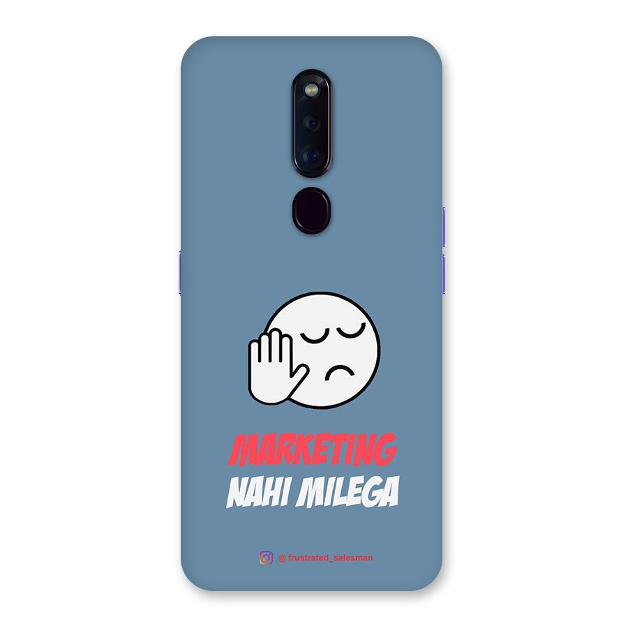Marketing Nahi Milega SteelBlue Back Case for Oppo F11 Pro
