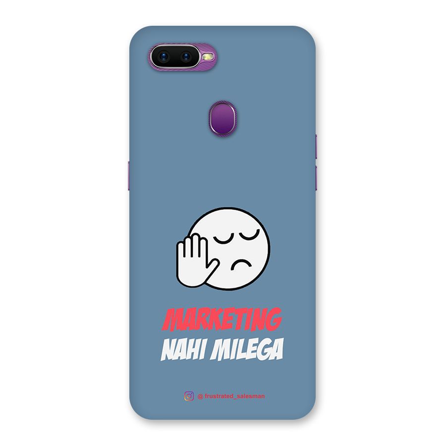 Marketing Nahi Milega SteelBlue Back Case for Oppo F9