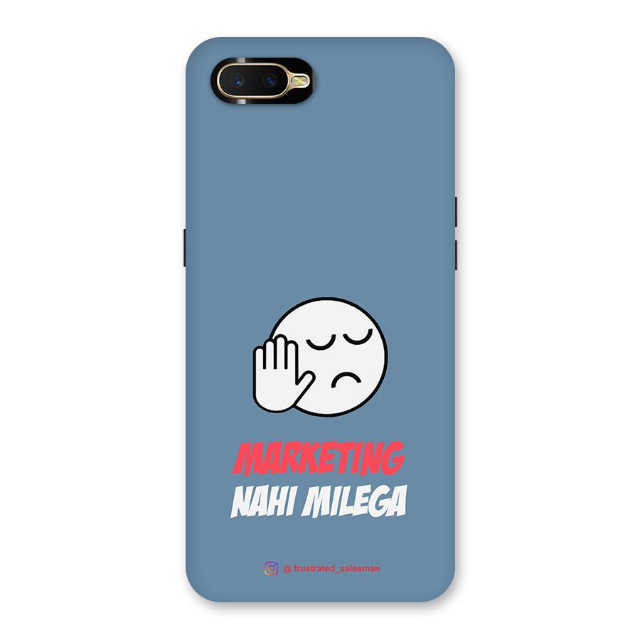 Marketing Nahi Milega SteelBlue Back Case for Oppo K1